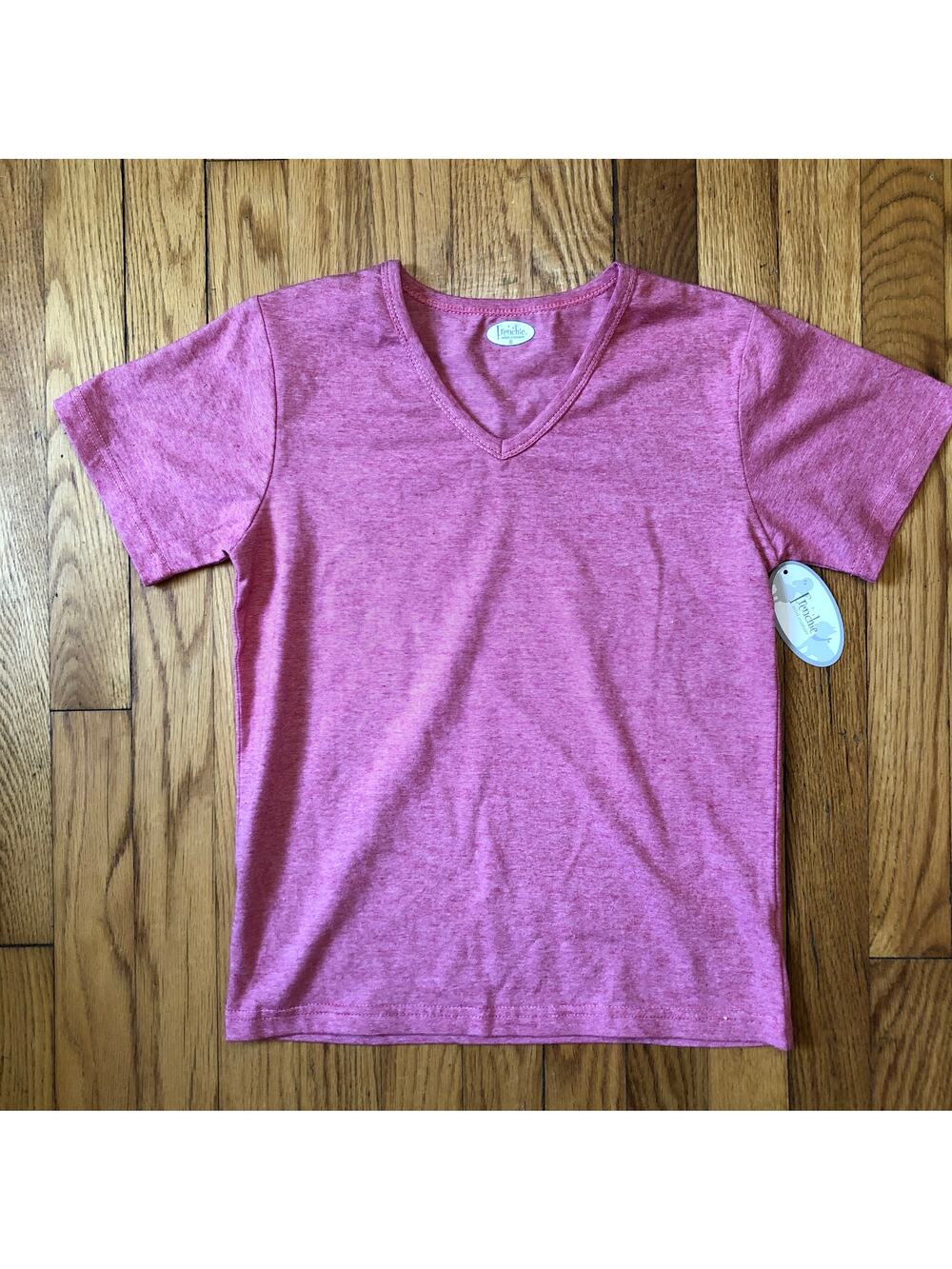 Frenchie Mini Couture NWT Girls Thin Striped V-Neck Red Knit Top - Size 8